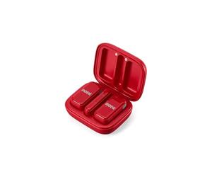 RØDE Micro sans Fil Microphone sans Fil Compact, Deux micros avec étui de Charge pour la création de Contenu sur Smartphone - USB-C, Rouge
