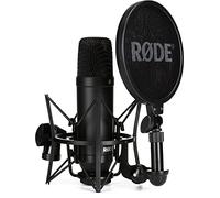 RØDE NT1 Microphone à condensateur cardioïde à large membrane avec support antichoc et filtre anti-pop pour production musicale, enregistrement vocal, streaming et podcasting