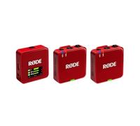 RØDE Microphone sans fil Wireless GO (Gen 3) – Audio pur, enregistrement 32 bits, 40 h – Rouge