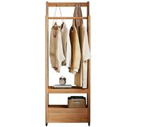 RDEADPNA Une Armoire Ouverte avec 3 Crochets, Un Cintre en Bois et Un Espace de Rangement à Double Niveau, adaptée à Une Utilisation dans l'entrée, Le Couloir.(Primary Color)