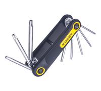 R'Deer 8 en 1 pliage Tamper Proof Torx Key Set Pocket Pocket Portable-Resistant Security Star Star Kit Tailles T-9 T-40