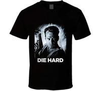 RDESEDRTRE Die Hard Bruce Willis T-Shirt Black M