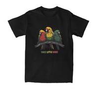 RDESEDRTRE Three Little Birds T Shirt Man Stylish Singer Reggae Cotton T-Shirts Black M