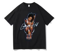 RDESEDRTRE Vintage Lauryn Hill Tshirt The Fugees T-Shirt Black L