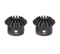 RDEXP 1,2 cm de diamètre de trou 16T 1,5 module 45# Engrenage conique en acier Lot de 2 Argent Noir