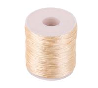 RDEXP 1.5mm Fil Elastique pour Bracelets Perles et Noeuds Chinois - Beige - 109 Yards