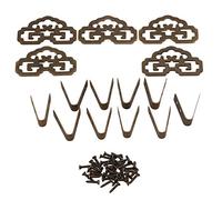 Rdexp 4.8 x 3 cm classique de style chinois Peinture Cadre photo Hanger Crochets de suspension Cyj020 Bronze antique avec des vis Lot de 5