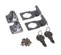 Rdexp 7,6 cm de long Argent en alliage de zinc 90 degrés à clé Moraillon Lock Twist Poignée de Loquet de verrou à clé pour portes Cabinet Lot de 2