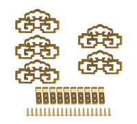 Rdexp 8 x 4.6 cm classique de style chinois Peinture Cadre photo Hanger Crochets de suspension Cyj020 Laiton antique avec des vis Lot de 5