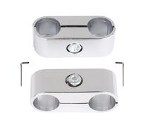 RDEXP Lot de 2 colliers de serrage ronds en alliage d'aluminium - 82 x 25 mm - Argenté