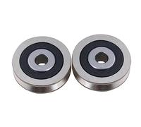 RDEXP Lot de 2 poulies en Acier en Forme de V avec roulement scellé Diamètre intérieur 6 mm Diamètre extérieur 30 mm