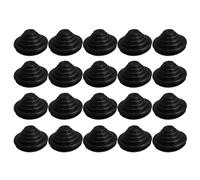 RDEXP Lot de 20 œillets en caoutchouc pour tour de câblage Noir 20 mm
