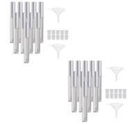 RDEXP Lot de 20 mini tubes vides en plastique pour gloss à lèvres 3,5 ml Argenté, Argenté., 10.5x1.4cm/4.13x0.55inch (HxDia)