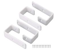 RDEXP Lot de 4 crochets pour échelle de lit superposé et vis Largeur intérieure 2,5 cm Blanc