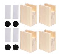 RDEXP Lot de 4 rehausseurs de pieds de meuble en bois de 10 x 7 x 13,5 cm - Largeur de rainure : 4 cm