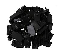 Rdexp Lot de 50 capuchons en plastique de remplacement pour lattes de lit en bois Noir