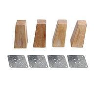 Rdexp Trapezoid-shape en bois Cabinet Pieds carr¨¦s pour meuble mat¨¦riel Lot de 4
