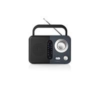 RDFM1300GY Radio FM, 2.4 W, Poignée de Transport, Noir/Gris