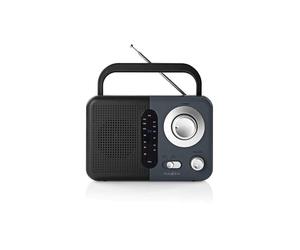 RDFM1300GY Radio FM, 2.4 W, Poignée de Transport, Noir/Gris
