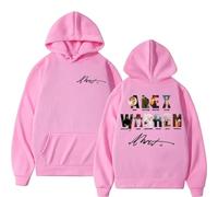 RDGKUCB Alex Warren Album Merch Sweat À Capuche Mode Rétro Manches Longues Sweat À Capuche Homme/Femme Décontracté Unisexe Hip-hop Streetwear-Pink||s