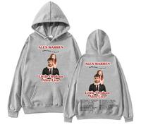 RDGKUCB Sweat À Capuche Alex Warren Little Orphan Alex Live Tour 2026 Mode Sweat Homme/Femme Manches Longues Pull Rétro Hip-hop Hoodie-Grey||x_l