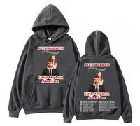 RDGKUCB Sweat À Capuche Alex Warren Little Orphan Alex Live Tour 2026 Mode Sweat Homme/Femme Manches Longues Pull Rétro Hip-hop Hoodie-Dark Gray||l