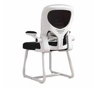 RDIAYDN Chaise de Bureau Ergonomique Grise avec accoudoirs rabattables et Soutien Lombaire pour étudier, Jouer et Travailler - Confort et Style pour la Maison et Le Bureau (Blanc)