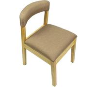 RDIAYDN Chaises de salle à manger rétro terrasse tissu en bois massif pour salon, chambre à coucher, cuisine, balcon, négocier chaise de bureau (couleur : blanc A, taille pieds noirs) (Caqui pieds