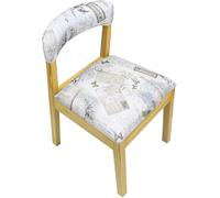 RDIAYDN Chaises de salle à manger rétro terrasse tissu en bois massif pour salon, chambre à coucher, cuisine, balcon, négocier chaise de bureau (couleur : blanc A, taille pieds noirs) (blanc B pieds