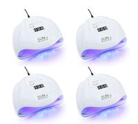 Rdjumpdjo 4X Sun X 54 W Machine de SÉChage de Gel Ongles Uv Led Lampe pour SÉChoir à Ongles Professionnel LumiÈRe Blanche Machine à SÉChage Nail Art Outils Prise EuropÉEnne