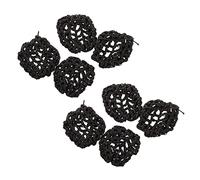 Rdjumpdjo Hotel Serveuse Elastique Nylon Noir Snood Filet Ballet Chignon Couverture de Cheveux Ornement 8 Pcs
