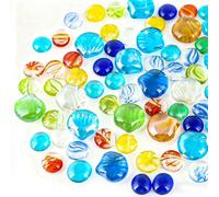 Rdlobu Galets Décoratifs en Verre 500g Coquillage et Cercle