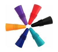 RDNKVB 6pcs bouchons de vin en silicone réutilisables pour bouteille de boisson avec bouchon en liège pour garder le vin frais