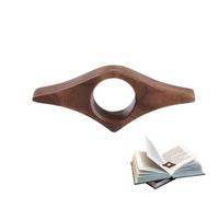 RDNKVB Bague de Lecture - Handmade in Natural Walnut - Book Reading Accessories - Book Page Holder - Gifts for Book Lovers, Literary Gifts