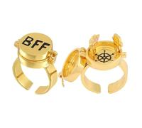 RDNKVB Cadeau de Noël, Cadeau d'anniversaire, Symbole de l'amitié - Bague Bob l'éponge Les Deux - BFF Méta