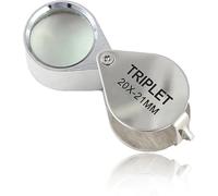 RDNKVB Loupe de Poche, Loupe Grossissante Verre 20x Bijoutier, Pliable en Verre, Argent Loupe Botaniste 20 x 21 mm Bijoux Antiquités Lentille Oculaire