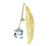 RDNKVB Marque-page en métal avec panda - motif naturel & symbole de chance pour les amoureux des livres