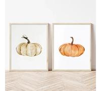 RDRDtbtr Affiches d'art mural de dessin animé pour enfants sur Toile tableau de citrouille d'automne d'halloween images de chambre à coucher salon Decoration d'intérieur 50x70cm x 2 sans cadre