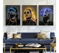 RDRDtbtr Affiches et sur Toile tableau abstraites de rap hip-hop légendes du rap chanteurs peinture murale classique images pour salon Decoration d'intérieur 50 x 70 cm sans cadre