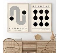 RDRDtbtr Art mural minimaliste scandinave bohème Bauhaus affiche abstraite Toile tableau peinture Tableaux chambre salon Decoration de la maison 50x70 cm x 2 sans cadre