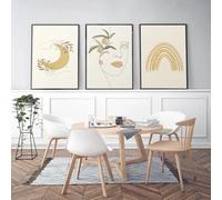 RDRDtbtr Images naturelles abstraites Affiches gravures humanistes peinture à l'huile sur les lignes modernisme esthétique Decoration salon peinture Murale peinture 50x70cmx3 sans cadre