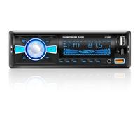 RDS Autoradio Bluetooth avec Port de Charge Type-C, FM/AM Poste Radio Voiture Bluetooth 5.0, 4x65W Autoradio 1 Din Supporte Main Libre/2 USB/AUX/SD/TF/EQ/DSP/MP3 Player, 7 Couleurs Éclairage