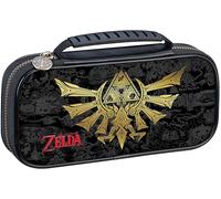 RDS Industries,Inc Travel Case for Nintendo Switch OLED and Switch-Adjustable Stand & Bonus Game Cases,Luxury Handle,Officially Licensed,Brown,Back Cover