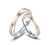 RDSGYZ Bagues pour homme et femme en argent 925, bagues de mariage réglables pour 2