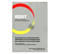 Rdst N° 15-2017 - Connaissances Professionnelles Didactiques Pour L'enseignement Des Sciences Et Des Technologies