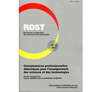 Rdst N° 15-2017 - Connaissances Professionnelles Didactiques Pour L'enseignement Des Sciences Et Des Technologies
