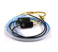 Rdtnvc 2PCS 30cm 45cm 60cm Bande LED Séquentielle Clignotants DRL Feux De Jour Phares Phare Avant(White-yellow,60CM)