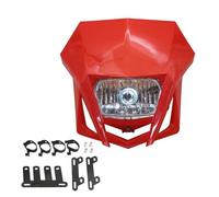 Rdtnvc Phare Pour Pour KLX 150 250 450 Plaque Phare Moto Pour Accessoires Motocross Enduro Phare Motocross Phares Avant Assemblage(Rouge)