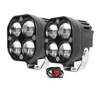 Rdtnvc Phare Pour Suzuki Projecteurs LED Feux Antibrouillard LED Pour Moto Camion Voiture SUV Pour VTT 30000LM 24V 12V 200W Clignotants Phares Accessoires Phares Avant Assemblage(2 PCS White Yellow)