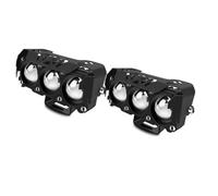 Rdtnvc Phare Projecteurs LED À Trois Yeux Pour Motos Phares Modifiés Pour Véhicules Électriques Projecteurs Externes Phares Avant Assemblage(2 PCS with Switch)